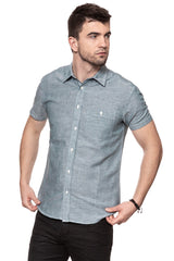 KOSZULA MĘSKA KRÓTKI RĘKAW WRANGLER S/S 1PKT SHIRT OCEAN TEAL W5916LPDP